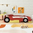 thumbnail image 3 of Sailvan Twin Size Race Car-Shaped Platform Bed with Wheels, 3 of 8