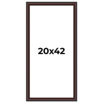 20x42 Frame Brown Round Mahogany Solid Wood Picture Frame | 1.625 Inch Moulding Width | with UV