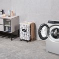 thumbnail image 5 of Collapsible Laundry Baskets with Wheels,Laundry Hamper with Removable Lined for Easy Cleaning,Sturdy Metal Frame Storage Basket for Clothes,Toys,Towels,Black+White, 5 of 7