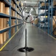 thumbnail image 4 of Achazel 2 Pack 20" Oscillating Pedestal Fan, 3 Speeds Industrial Standing Fan with Aluminum Blades Adjustable Height for Commercial Warehouse Garage, 4 of 7