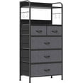 thumbnail image 1 of 5-Drawer Dresser with Fabric Drawers, Metal Frame, Wood Tabletop, 1 of 2