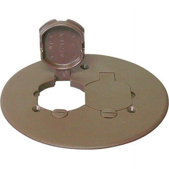 Cantex 5133678U PVC Duplex Floor Box Cover for Duplex Receptacle Brown