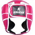 thumbnail image 5 of Kruzak MMA Boxing Sparring Head Guard for Head Protection Unisex Martial Arts Taekwondo Karate Training Headgear - Pink - Small/Medium, 5 of 5