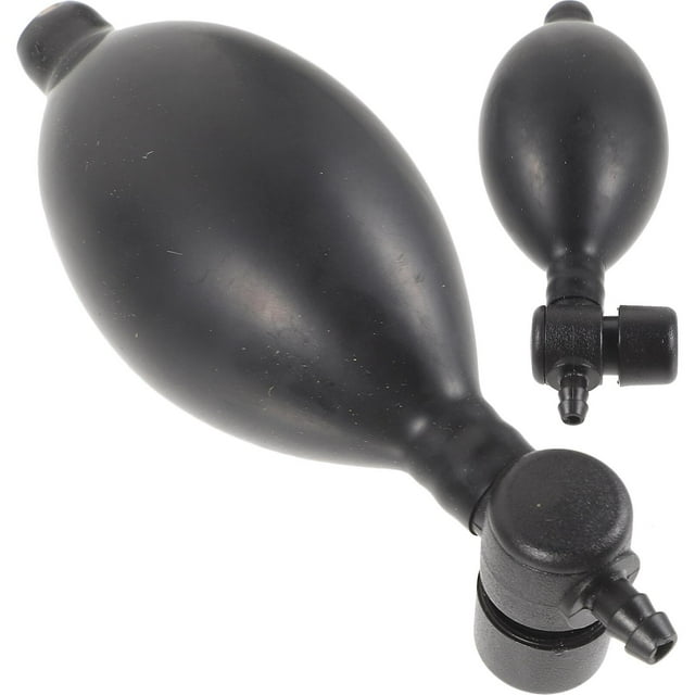 2pcs Replacement Manual Inflation Pump Blood Pressure Meter Latex Bulb With Air Release Valves