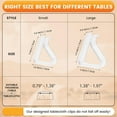 thumbnail image 3 of 24 Pieces Clear Tablecloth Clips, Heavy Duty Plastic Table Cover Clamps, Windproof Transparent Holders for Indoor Outdoor Party, Wedding, Picnic, Camping (24, Large), 3 of 9