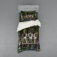 thumbnail image 2 of Ambesonne Rustic Bedding Set 4 Pcs, Ornate Wooden Shutters, Queen, Red Green Brown, 2 of 3
