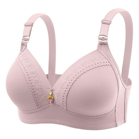 

njshnmn V Neck Cami Bra Bralettes for Women Women s Benefits Allover-Smoothing Wireless Lightly Lined Convertible Comfort Bra Rose Gold 44