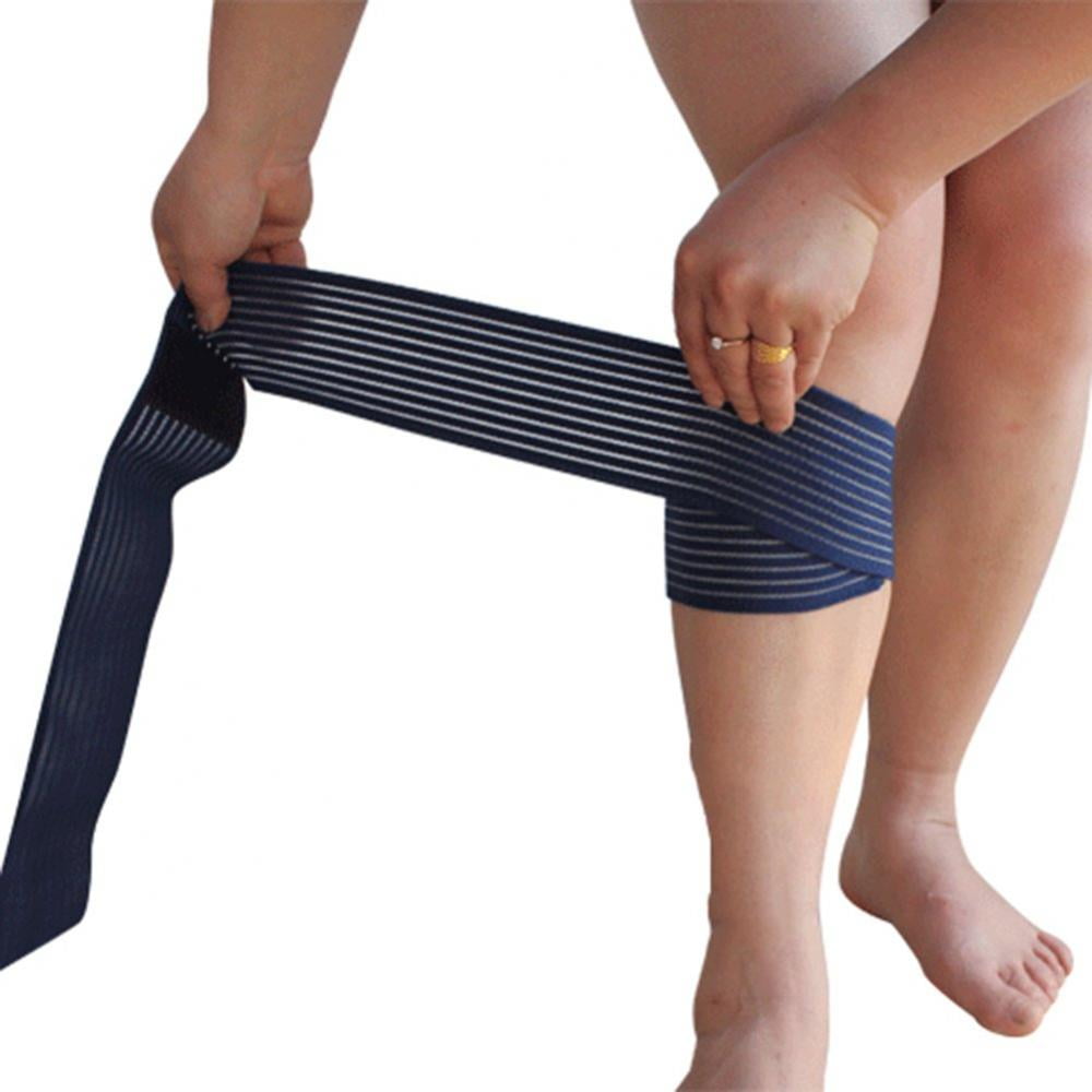 Buy Sports Knee Bandage Wrap, Elastic Kneepad Straps For Fitness Gym Weightlifting Working Out Compression & Elastic Knee Support For Gym Workout, Cross Training(Black&Yellow) Online At Low Prices In India