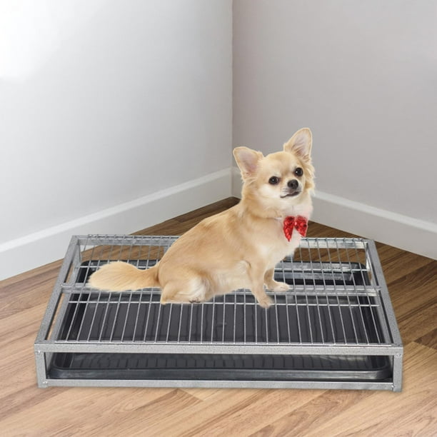 Dog crate with potty tray hot sale