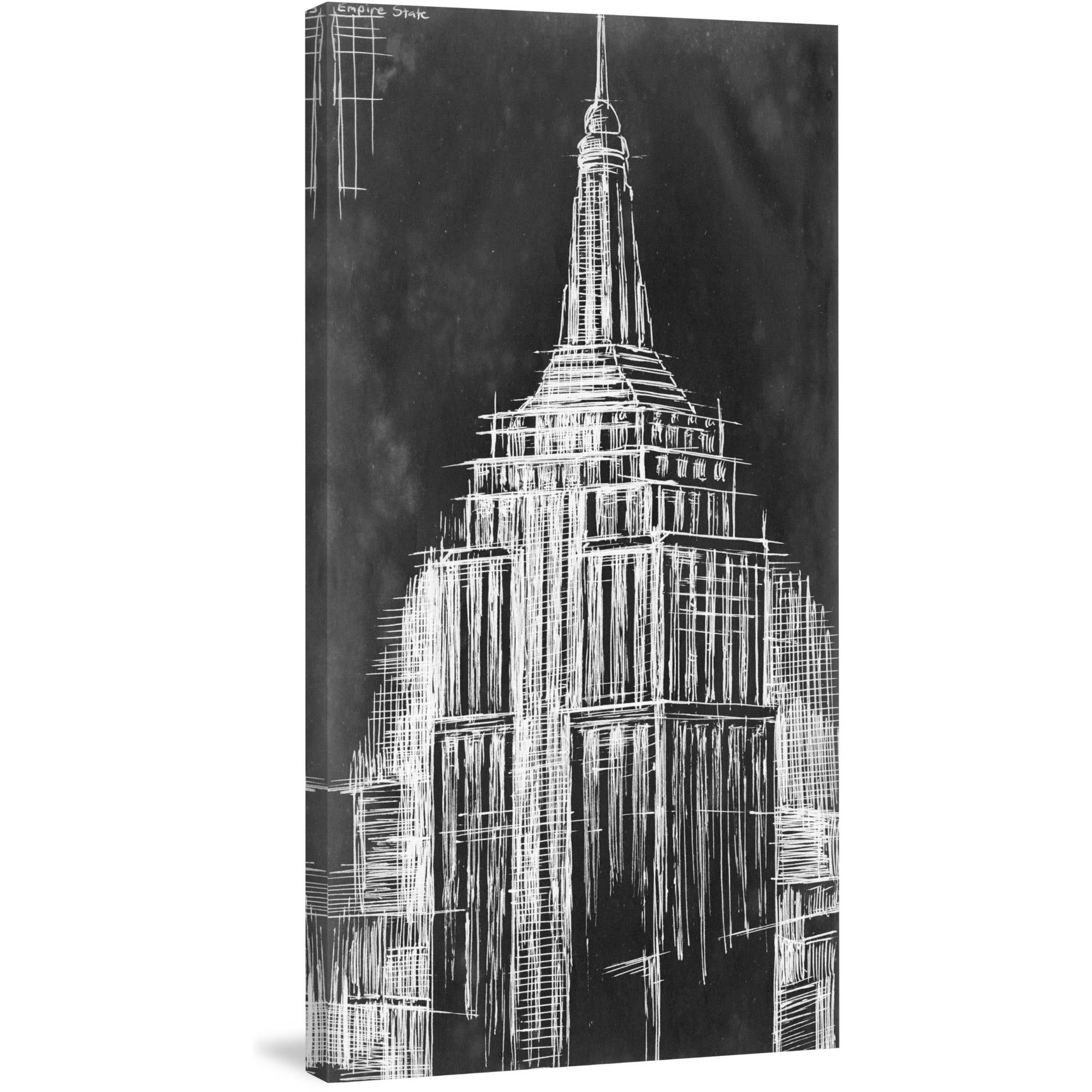 Marmont Hill ''Empire State Blueprint'' Painting Print on Wrapped Canvas
