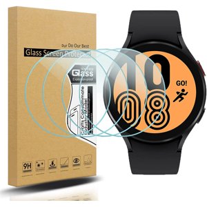 4-Pack pour Samsung Galaxy Watch 4 (44mm) Protecteur d'écran, 2.5D 9H Protecteur d'écran de dureté Verre trempé pour Galaxy Watch 4 (44mm) Smartwatch
