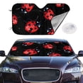 thumbnail image 2 of Uemuo Beautiful Red Ladybug Pattern Accordion Car Windshield Sun Shade, Foldable Reflective Sun Visor for Car, Reflector Windshield Sunshade-Small, 2 of 7