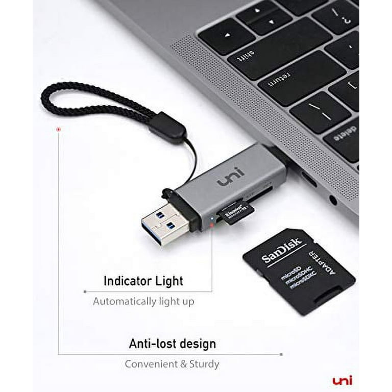 SD Card Reader, Micro/SD Card Adapter USB 3.0 Aluminum, UHS-I