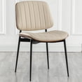 thumbnail image 2 of FOWEOAIU Modern Dining Chairs,Leather Upholstered Side Chairs , Beige (Set of 2) ﻿, 2 of 9