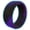 Aqua, variant on Step Edge Men's Silicone Ring - Breathable & Durable Wedding Silicone Bands - Men Dark Grey Crosshatch Q2X Ring Size 13