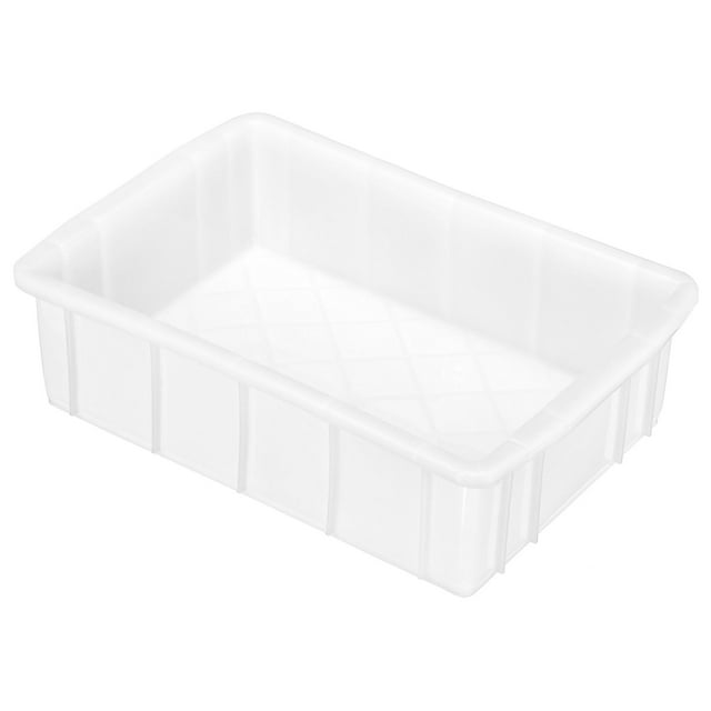 Unique Bargains 12'x8'x3' Plastic Lab Tray Rectangle Utility Stackable Box Crafts Organizer White