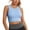 Blue, variant on Youmylove Ladies Longline Sports Bra High Impact Yoga Tops Built In Bra Crop Top Sports Bra Wireless Racerback Bra Lenceria