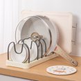 thumbnail image 4 of LCXmlly U-shaped Card Slot Dish Rack Dish Rack Organizer Multifunctional Detachable Pot Lid Drying Shelf, 4 of 8