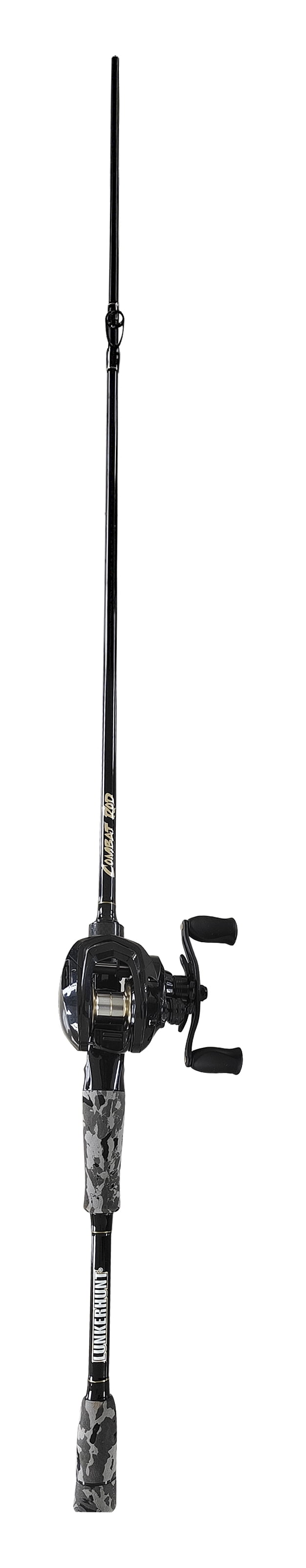 Lunkerhunt Combat Bait caster Fishing Rod and Reel Combo, Camo Gray 7