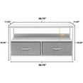 thumbnail image 3 of Sorbus TV Stand Cabinet Entertainment Center 25-50 Inch - Living Room Media Console Table, Steel Frame, Wood Top, Fabric Bins (White), 3 of 3