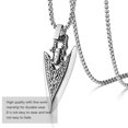 thumbnail image 3 of MasteelfCA Collier Homme 1 Pce Pendentif Chaîne de Cou en Forme d'Épée Décoration Argent, 3 of 7