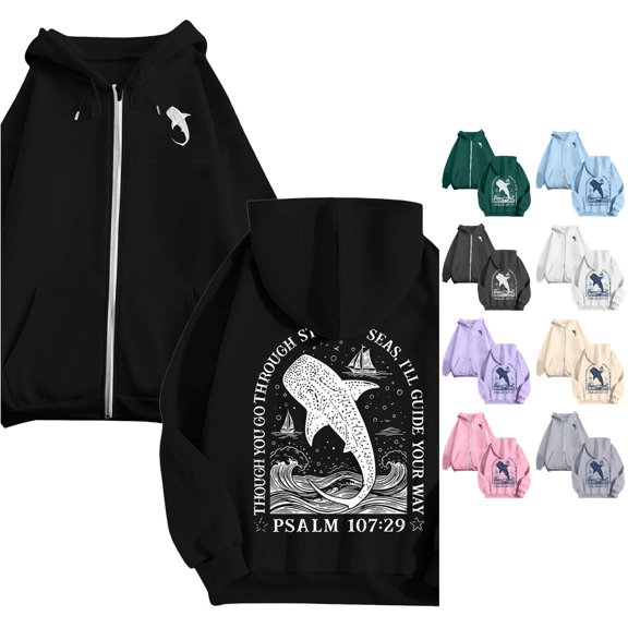 PRfgtbd Hoodies for Women Zip Up Hoodie Casual Sweatshirts with Front Pockets Soft Long Sleeve Jacket Streetwear Tops