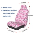 thumbnail image 3 of Wukai Cute Watermelon Flamingo Full Set Car Seat Covers with Soft Padding Universal Auto Front Seats Protector and Cushion Mat, 3 of 5