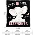 thumbnail image 5 of Elephant Blanket Pink Elephant Gifts for Women - Just A Girl Who Loves Elephants, Soft Cozy Flannel Sofa Bed Throw Blanket, Kids Plush Small Blanket 50x40 Inch, 5 of 6