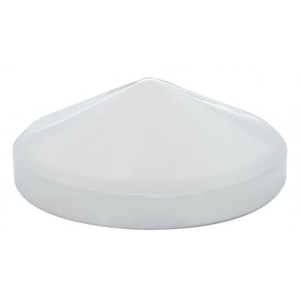 United Pacific 20189 Axle Hub Cap Rear, 8", Stainless, Pointed