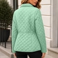 thumbnail image 5 of Busydd Down Jackets for Women Trendy Solid Color Long Sleeve Winter Jacket Warm Cozy Lapel Puffer Jacket with Pockets S, 5 of 8