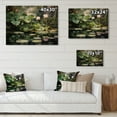 thumbnail image 4 of Designart "Green Pink Lotus Ponds Serene Waters" Floral Print on Natural Pine Wood, 4 of 5