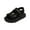 Black, variant on Odeerbi 2025 Girls Sandals Baby Girls Boys Children's Beach Shoes Soft Sole Toe Crash Sandals Roman Sandals