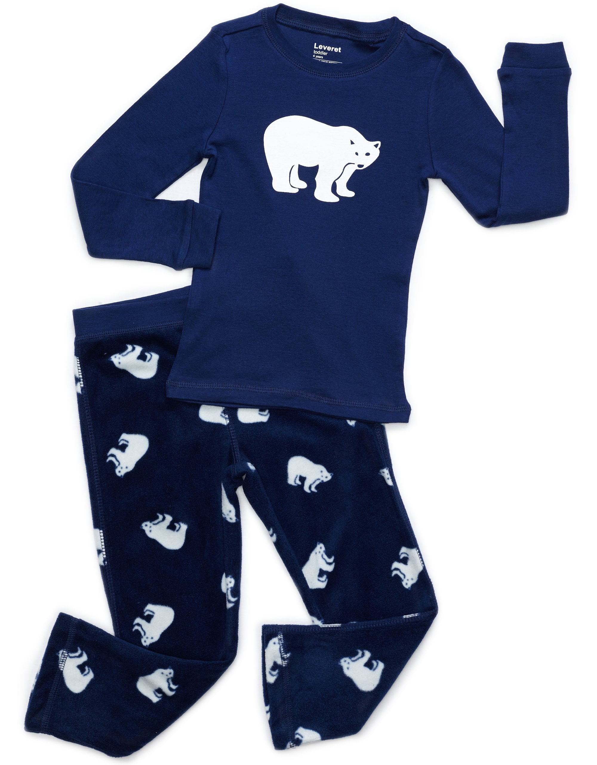 Leveret Leveret Kids & Toddler Pajamas Boys 2 Piece Pjs Set Cotton