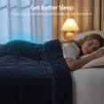 thumbnail image 3 of Anjee Weighted Blanket for Adults, Ultra Soft Fleece & Sherpa Reversible Heavy Blanket for Bedroom, Ideal for Restful Sleep, 20 lbs 60"x80" Navy Blue, 3 of 10