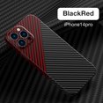 thumbnail image 1 of SaniMore for iPhone 14 Pro 6.1" 2022 Slim Case, Carbon Fiber Support Wireless Charging Shockproof Anti-drop Lens All-inclusive Heavy Duty Protective Anti-fingerprint Magnetic Case, Blackred, 1 of 10