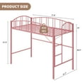 thumbnail image 3 of Yeshouse Metal Loft Bed, Twin Size with Ladder, Arched Guardrail, Sturdy Steel Slats Support, 3 of 8
