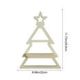thumbnail image 3 of OEFNTAC Decorations Wooden Christmas Wall Shelf Tree Shape Organizer Bedroom Living Room Space Saving Decorative Display Rack 11.73x8.66in, 3 of 9