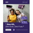 thumbnail image 2 of FVSA Broom and Dustpan Set for Home, 51" Long Handle Dustpan and Broom W/Comb, Purple Cleaning Kit, 2 of 8
