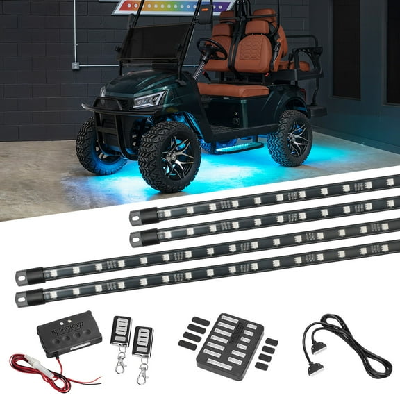 LEDGlow 4pc Million Color SMD LED Golf Cart Underbody Lighting Kit