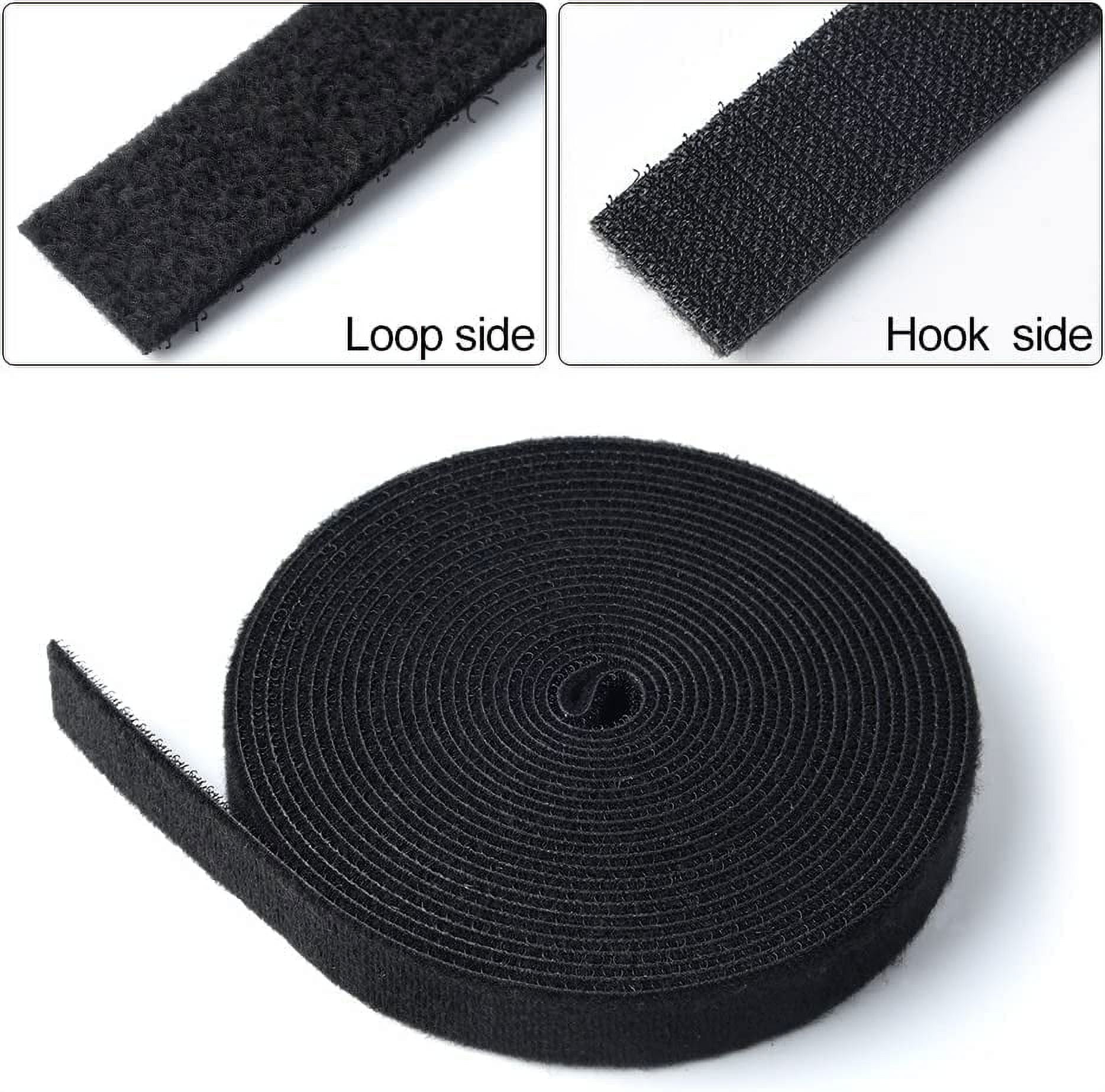 82ft x 1/2inch Hook Loop Cable Ties - Fastening Cable Ties Reusable Cable  Straps Double-Sided Self Gripping Fastener Cable Management Tape for  Home,Office, Wire Bundling 