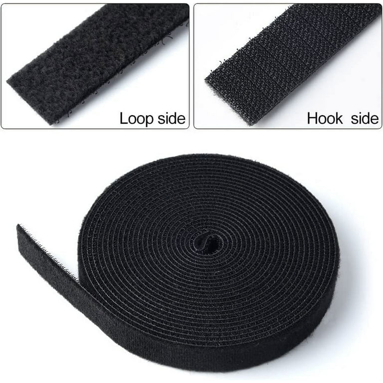 Suuchh 82ft x 1/2Inch Hook Loop Cable Ties - Fastening Cable Ties Reusable Cable Straps Double-Sided Self Gripping Fastener Cable Management Tape for Home