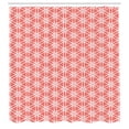 thumbnail image 3 of Ambesonne Coral Shower Curtain, Sunflowers Damask Floral, 69"Wx84"L, Coral White, 3 of 5