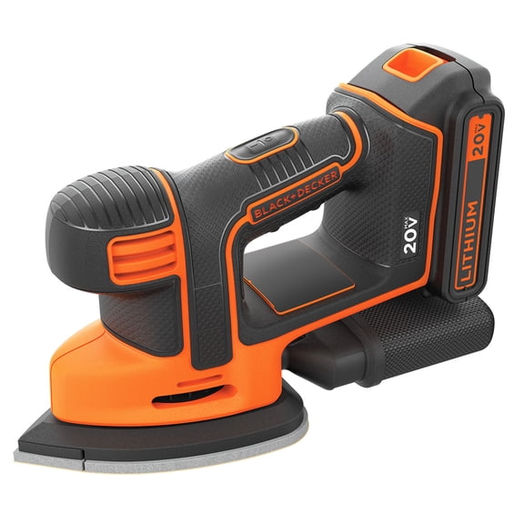 BLACK DECKER 20-Volt Max* Lithium-Ion Cordless Mouse Orbital Sander, Bdcms20C