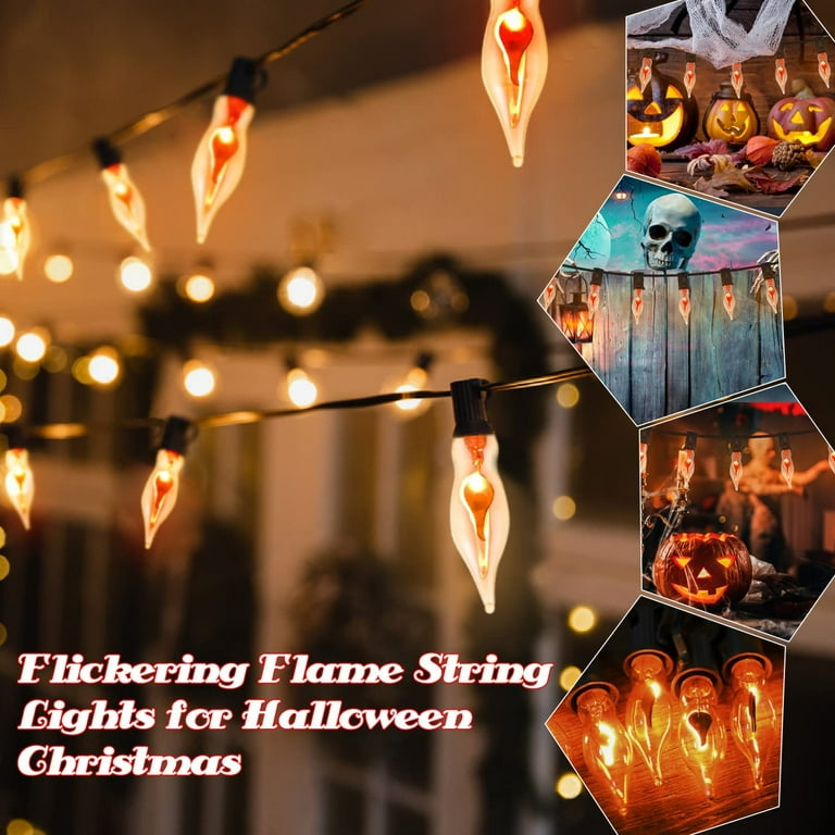 Flickering flame sale fairy lights
