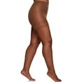 thumbnail image 2 of Berkshire Plus-Size Queen Ultra Sheer Control Top Pantyhose, Sandalfoot Stockings, French Coffee, 4411, 2 of 2