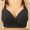 Black, variant on Gray Bras for Older Women Large Bust Push-up Wire-Free Full-Figure Striped Bra Brasiers Women S(38/85)