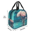 thumbnail image 2 of Pofeuu Flowers in Glass Vase Print Lunch Bag Lunch Box Large Capacity Insulated Lunch Bag for Adult, Leakproof Reusable Lunch Tote Bags for Work, 2 of 5