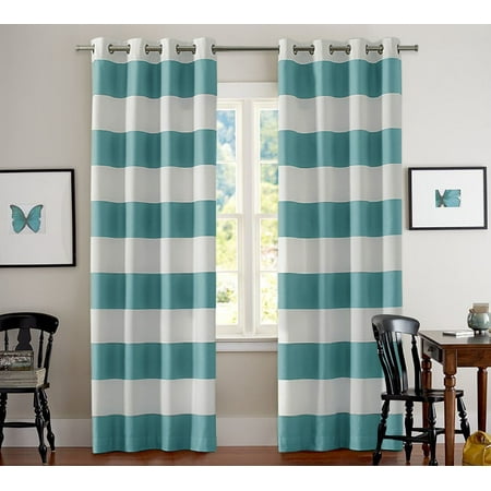 Blackout Thermal Insulated Curtains Striped For Living Room Noise