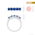 thumbnail image 5 of Angara Natural 1.3 Ct. Blue Sapphire Non Eternity Wedding Band in 14K White Gold for Women (Ring Size: 3), 5 of 10