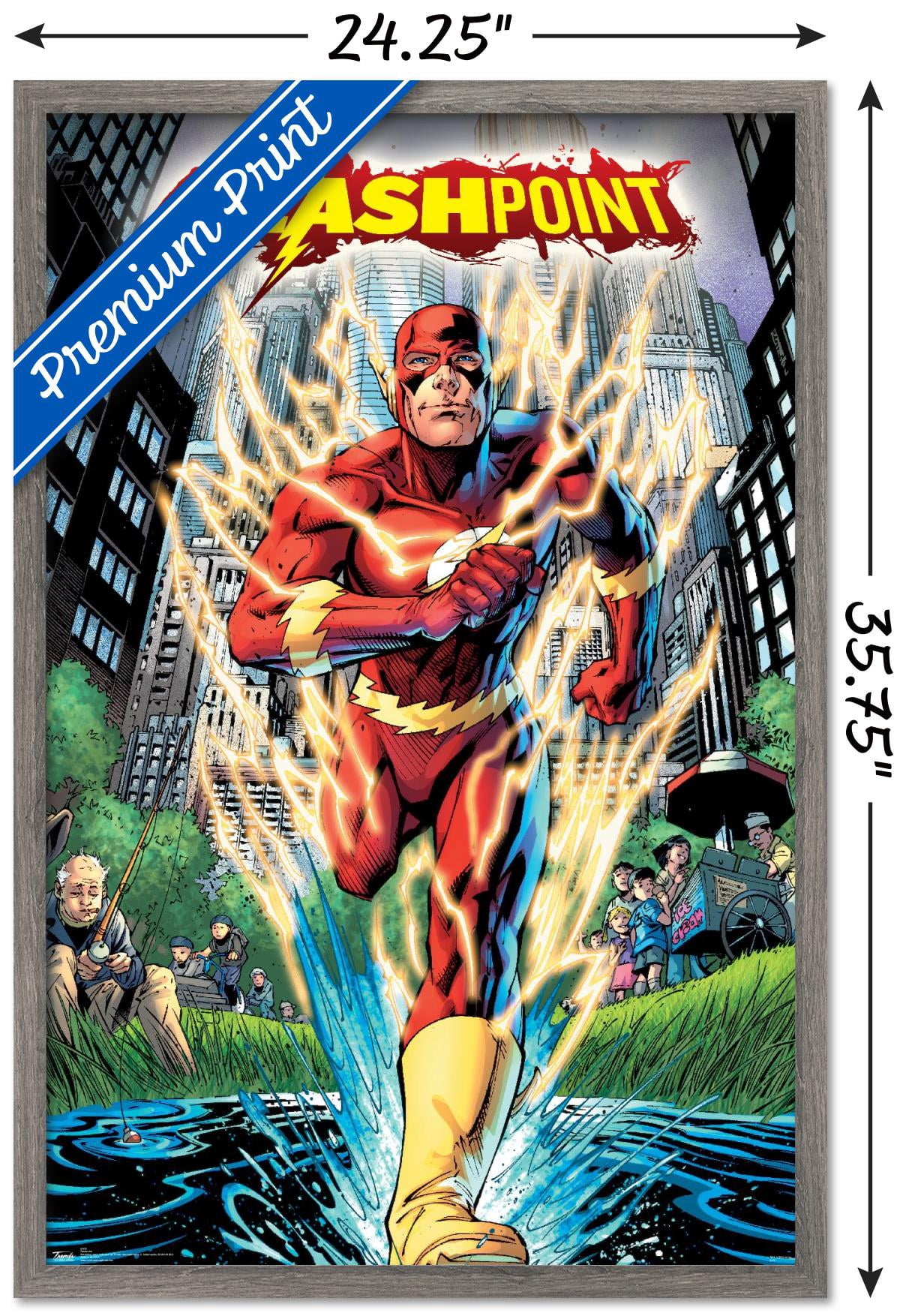 DC Comics - The Flash - Flashpoint Wall Poster, 22.375" x 34", Framed